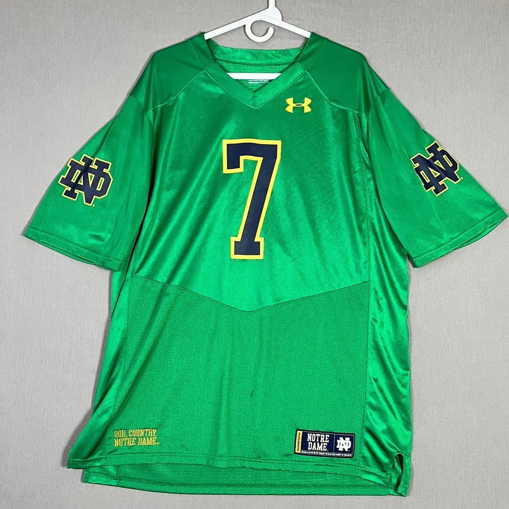Notre Dame Under Armour Jersey XL Green NCAA Football GOOD